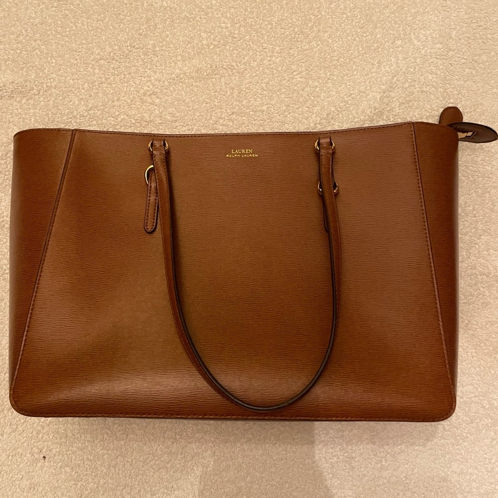 Beautiful Brown Leather Ralph Lauren Shoulder Bag
